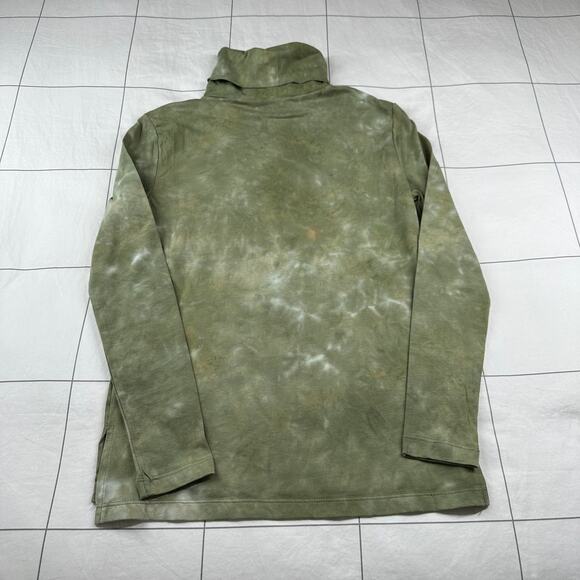 Tradlands Top Womens XXS Green Sage Monty Tie Dye Turtleneck Long Sleeve Stretch - Picture 3 of 8